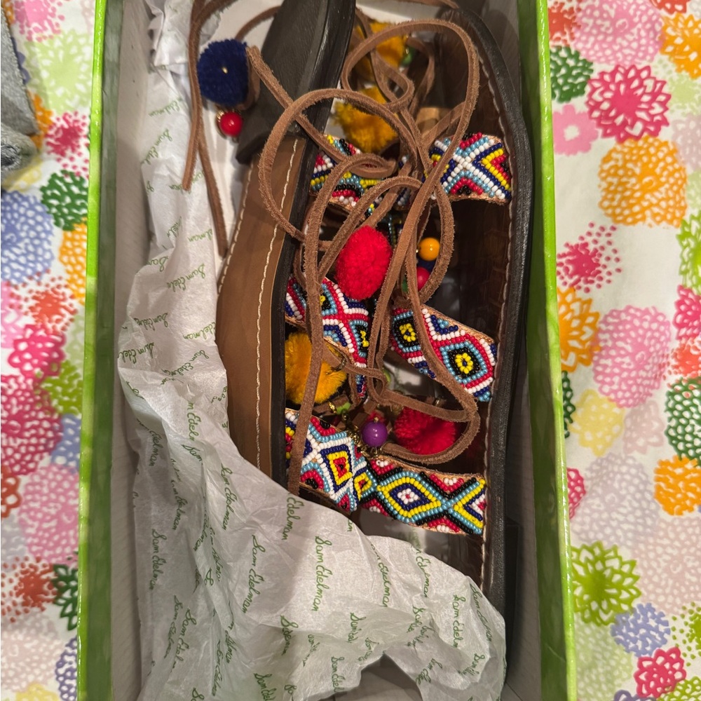 Sam Edelman Multicolor Beaded Sandals